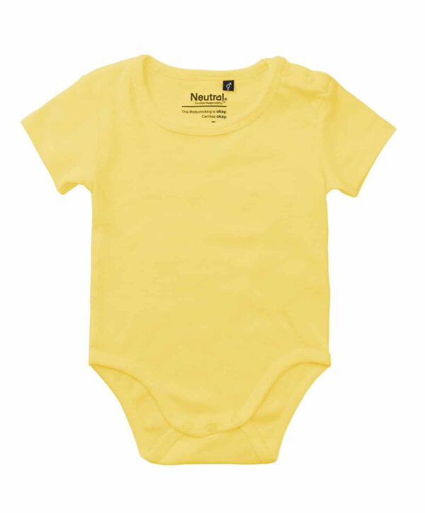neutral baby kurzamr boy winkel body gelb