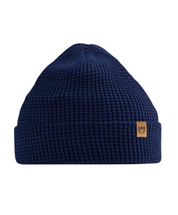 mate waffle muetze beanie blau