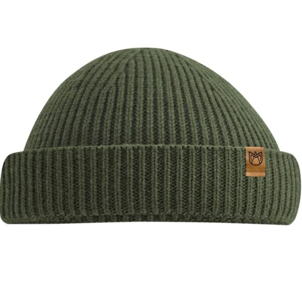 Strick Fisherman Mütze gruen