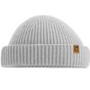 Strick Fisherman Mütze hell grey
