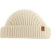 Strick Fisherman Mütze natural