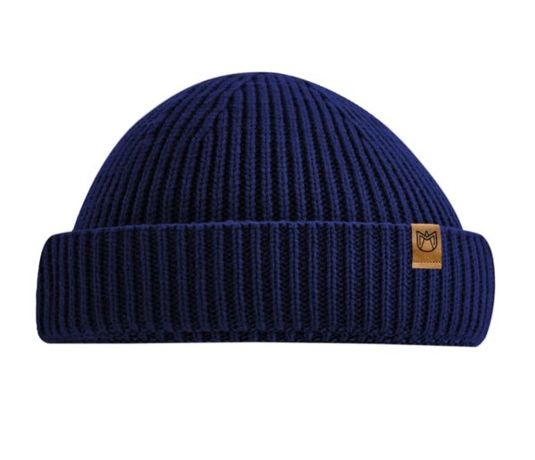 Strick Fisherman Mütze navy